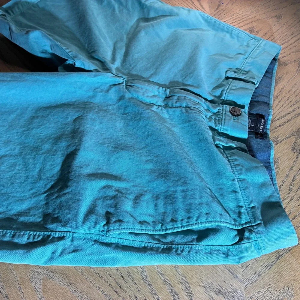 Banana Republic Mens City Short 16 Chino Ceramic Blue 182185-04 Size 33